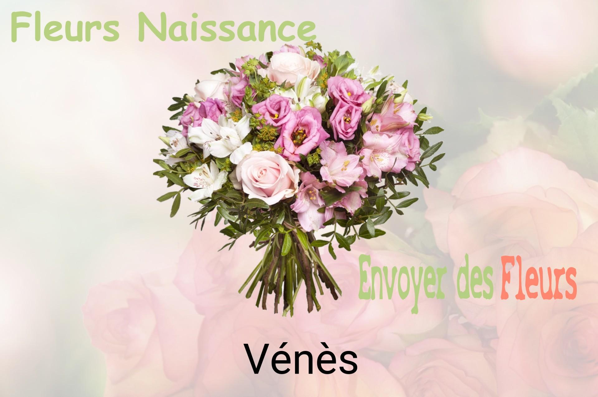 Bouquet de fleurs de naissance livré à Vénès